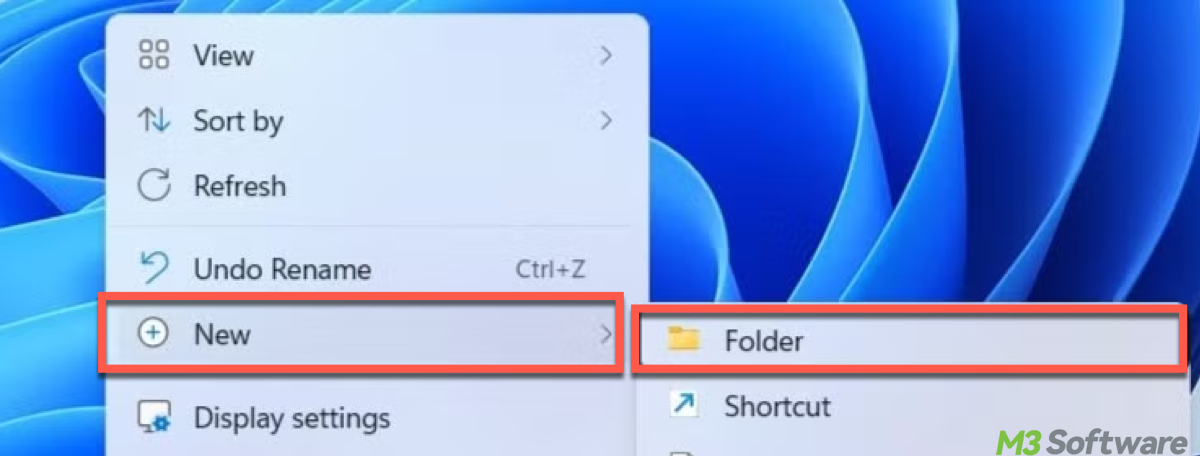 How to create a new folder on desktop