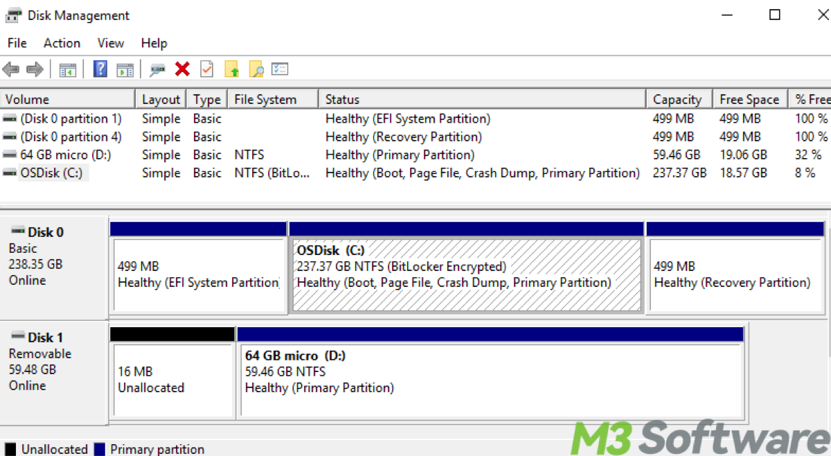 Disk Management in Windows