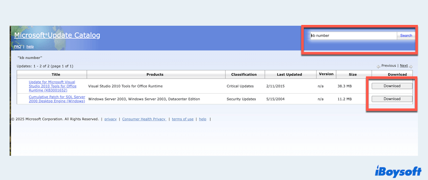 Manually download updates to fix error code 0x80070490
