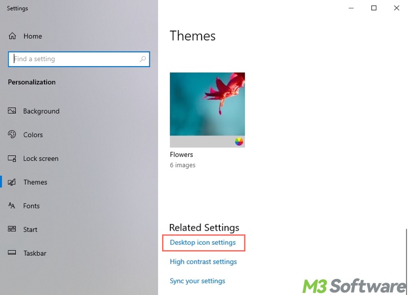 Desktop icon settings