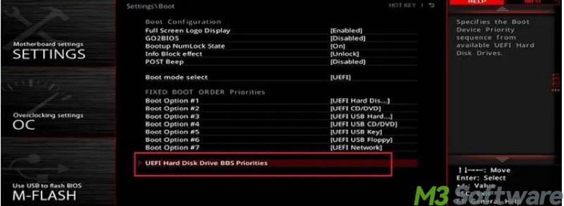 UEFI BBS priorities