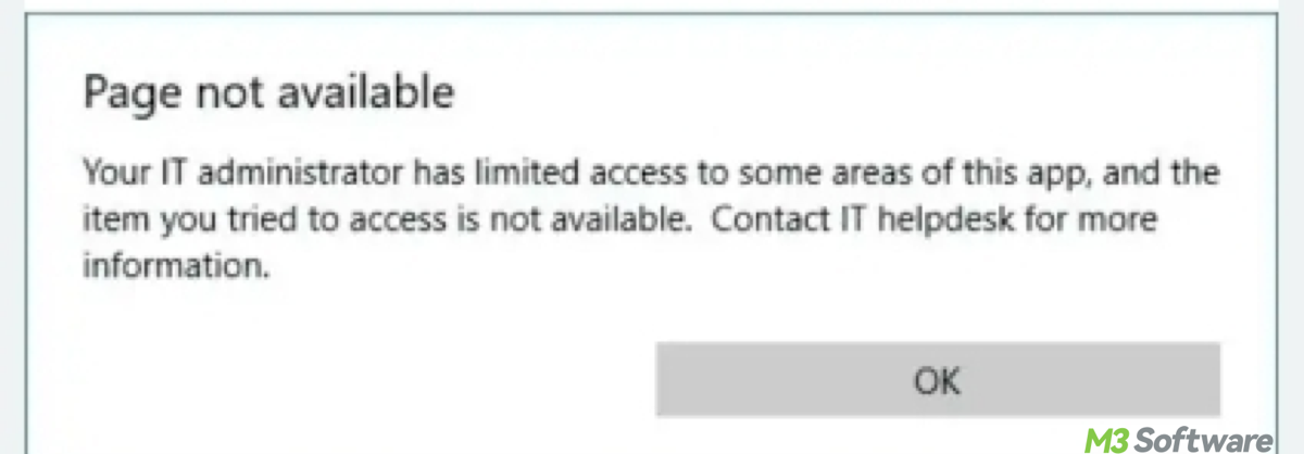 Your IT administrator has limited access