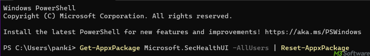 Reinstall Microsoft Defender in PowerShell