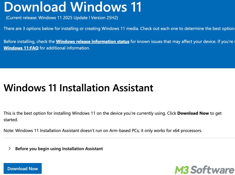 Windows 11 installation assistant