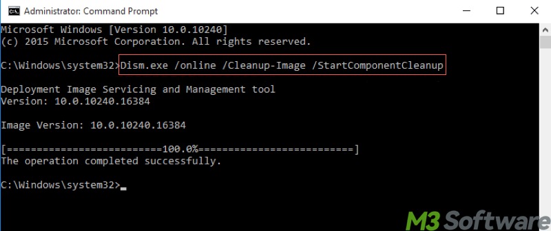 dism start component cleanup