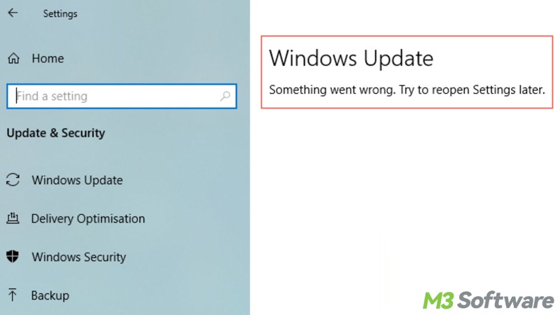 Windows update something went wrong