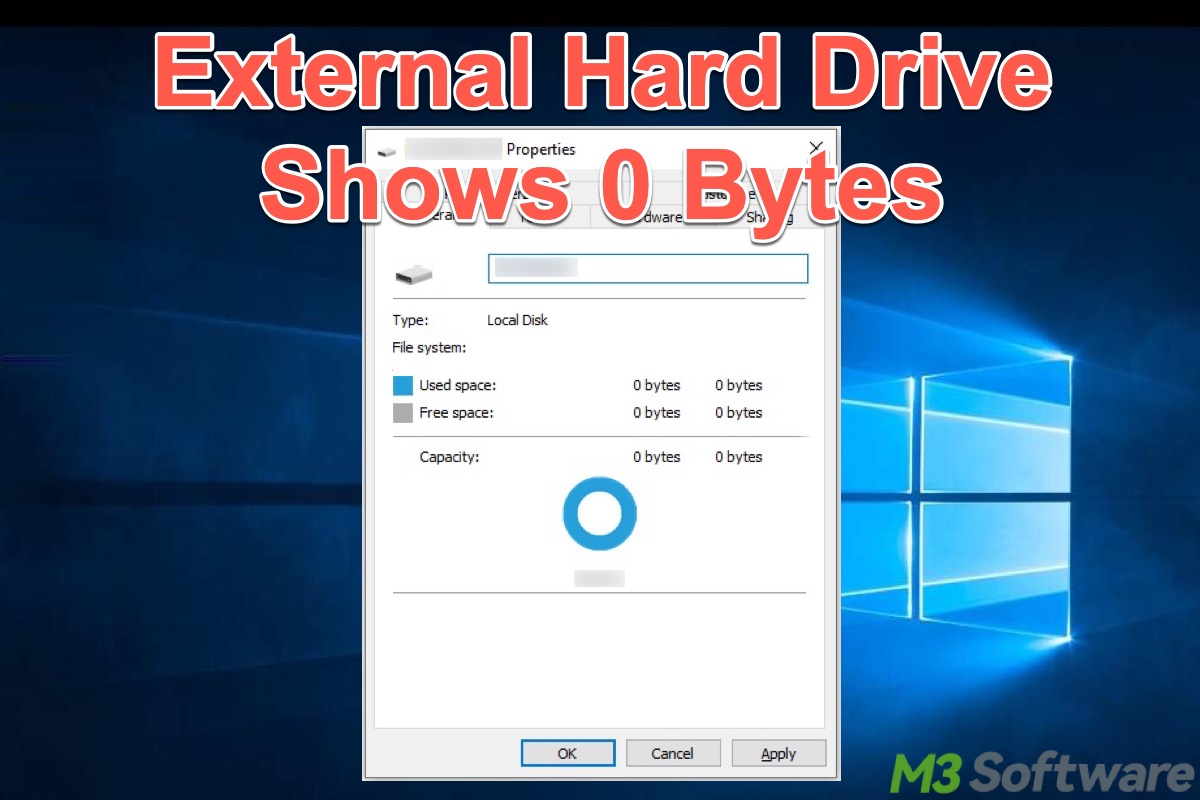 external hard drive 0 bytes