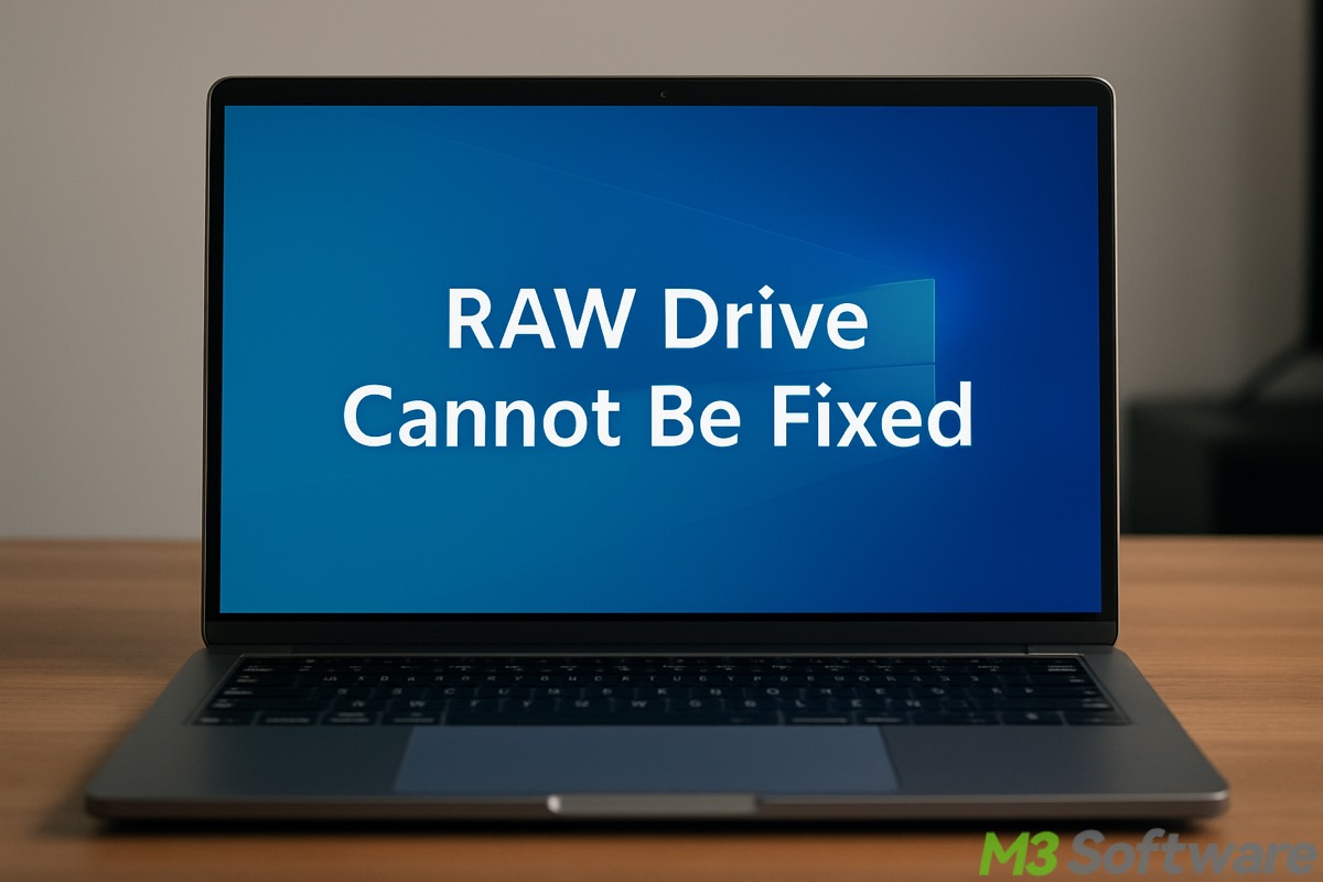 RAW drive cannot be fixed