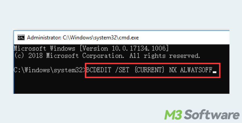 disable dep