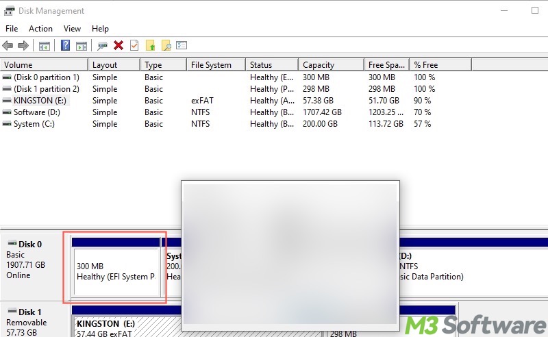 system partition in Disk Management