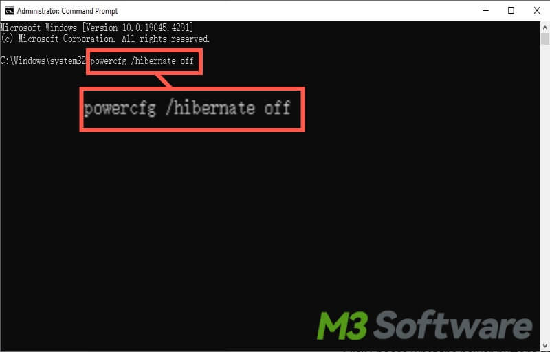 disable fast startup on Windows 10 via cmd