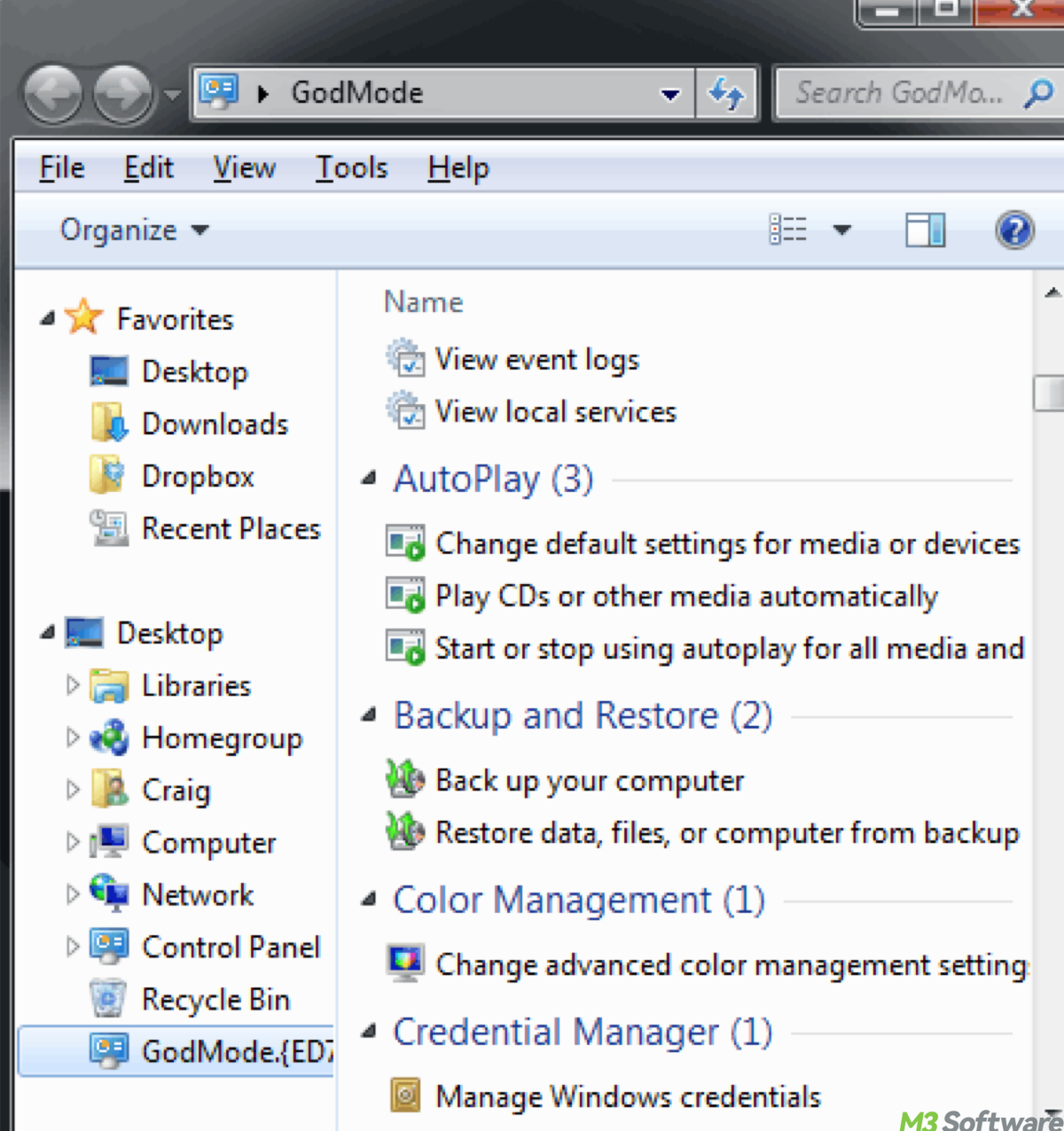 God Mode in Windows