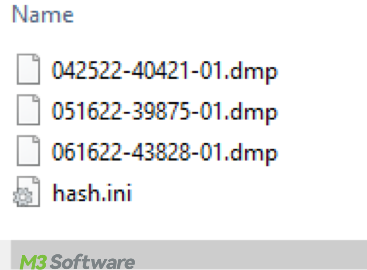 Memory dump file