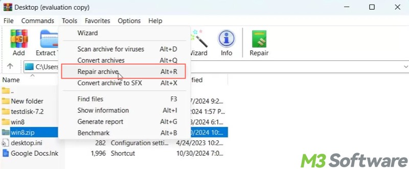 RAR repair archive