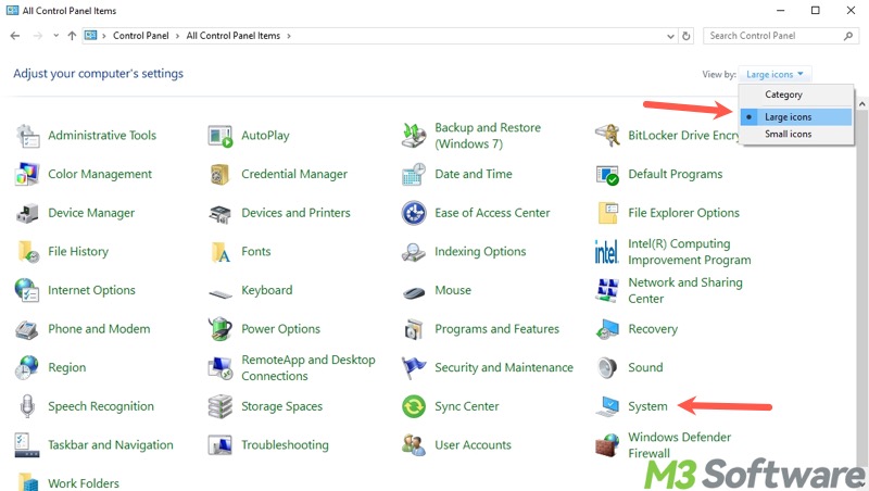 Control Panel Windows 10