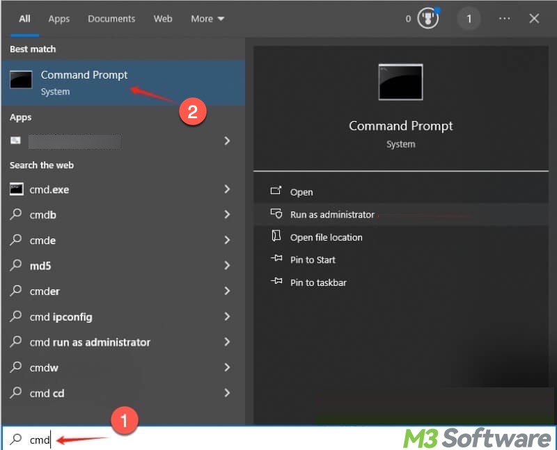 run Command Prompt Windows 10