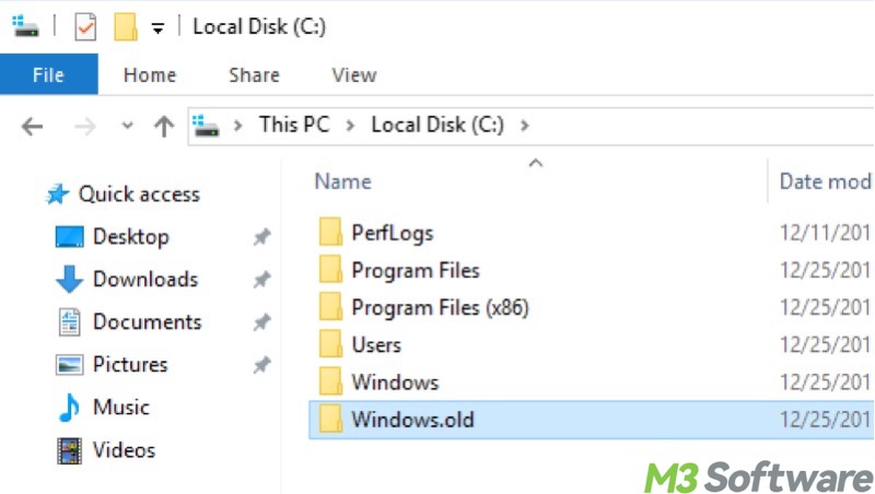 Windows folder in File Explorer