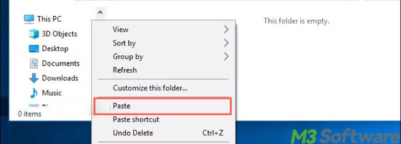 copy and paste Windows 10