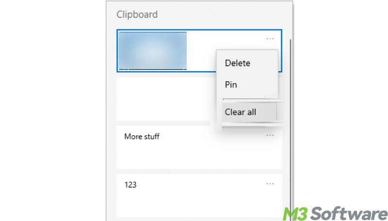 manage clipboard history Windows 10