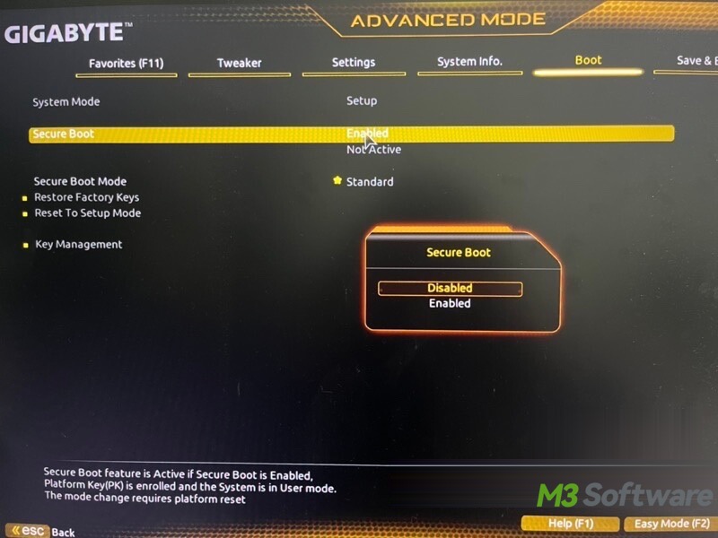 enable Secure Boot in Windows