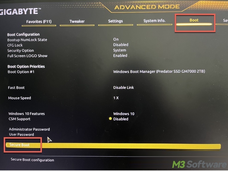 enable Secure Boot in Windows
