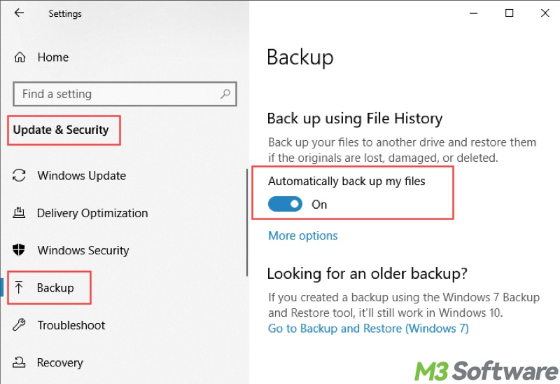 File History in Windows 10
