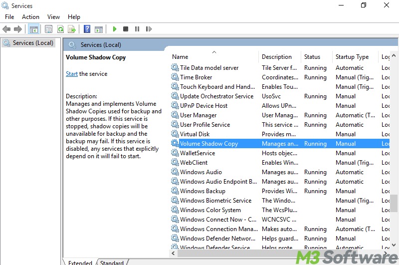 Volume Shadow Copy Service