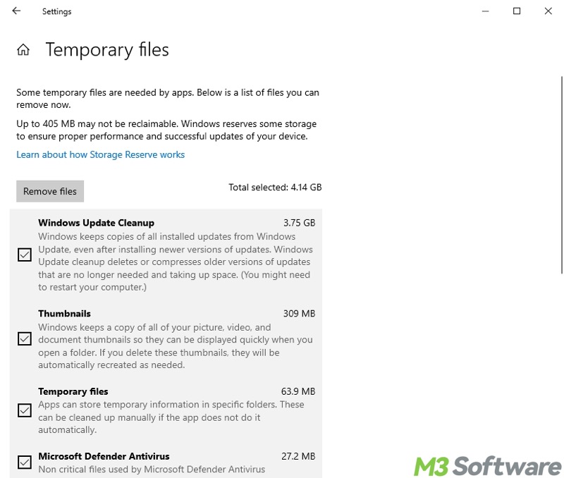 temporary files Windows 10