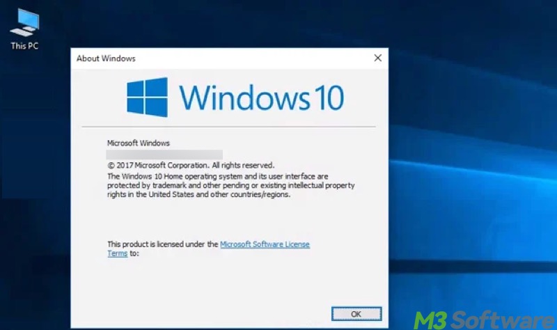 Winver about Windows 10