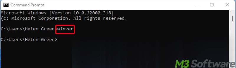Winver Command Prompt