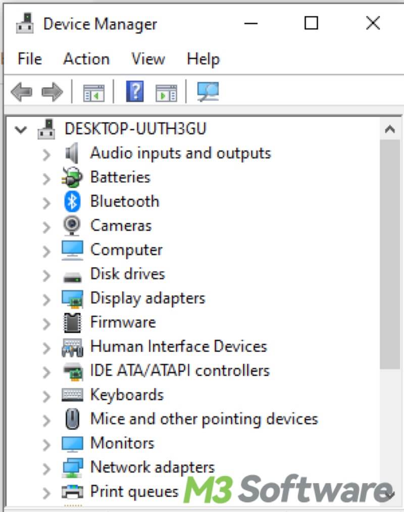 view hardware devices in Windows Device Manager