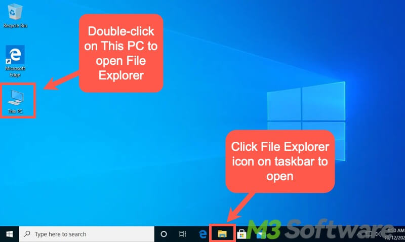 open File Explorer via Windows Desktop