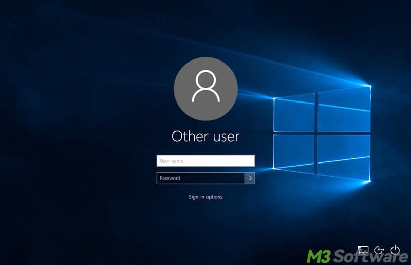Windows 10 sign in page enter password