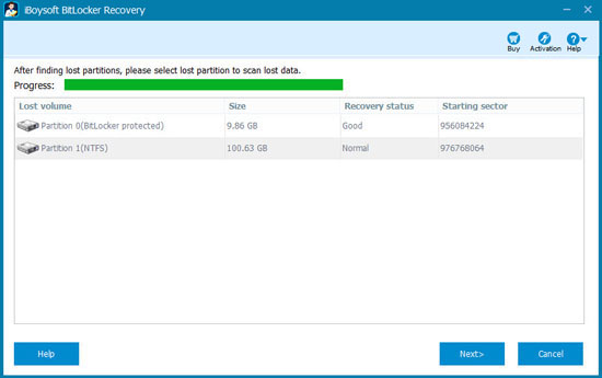 Select BitLocker encrypted drive