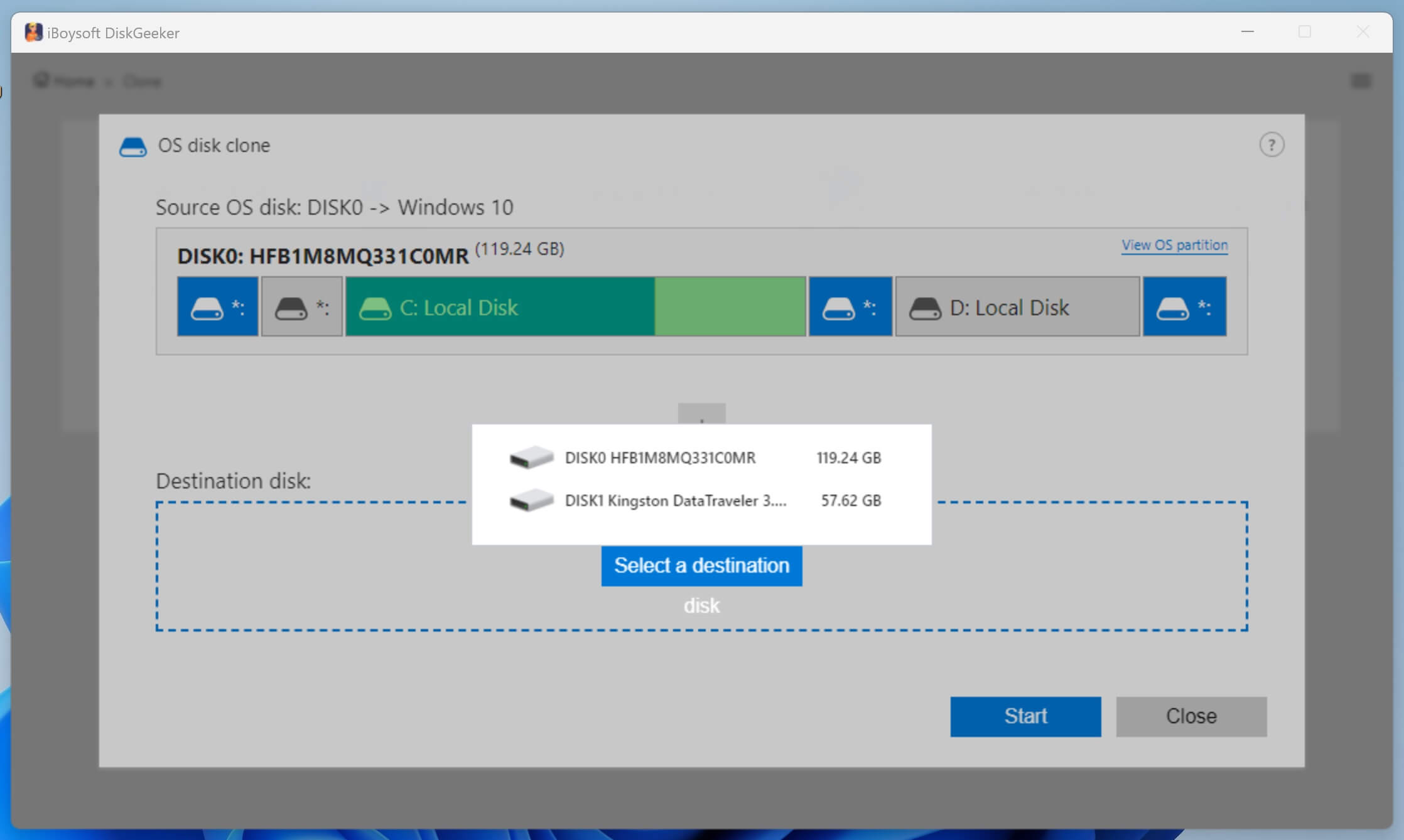 os disk clone