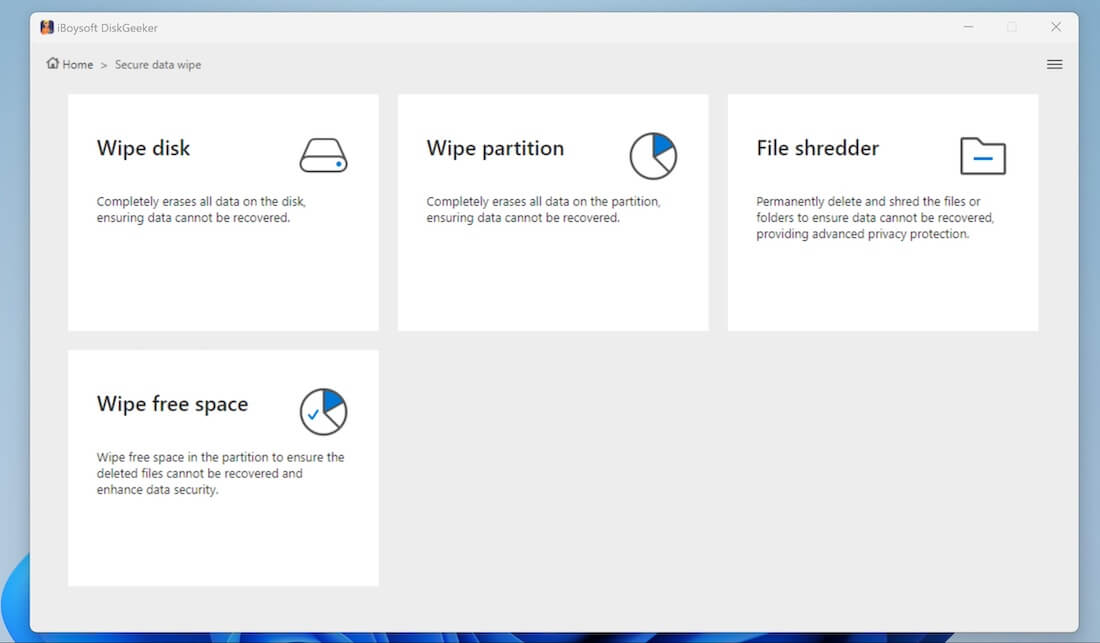 Secure data wipe