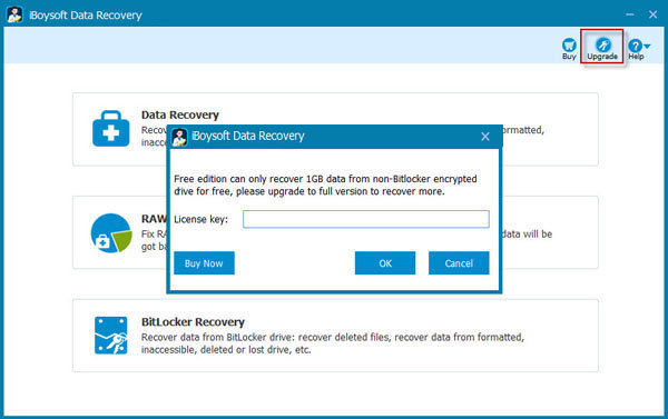 Activate iBoysoft Data Recovery