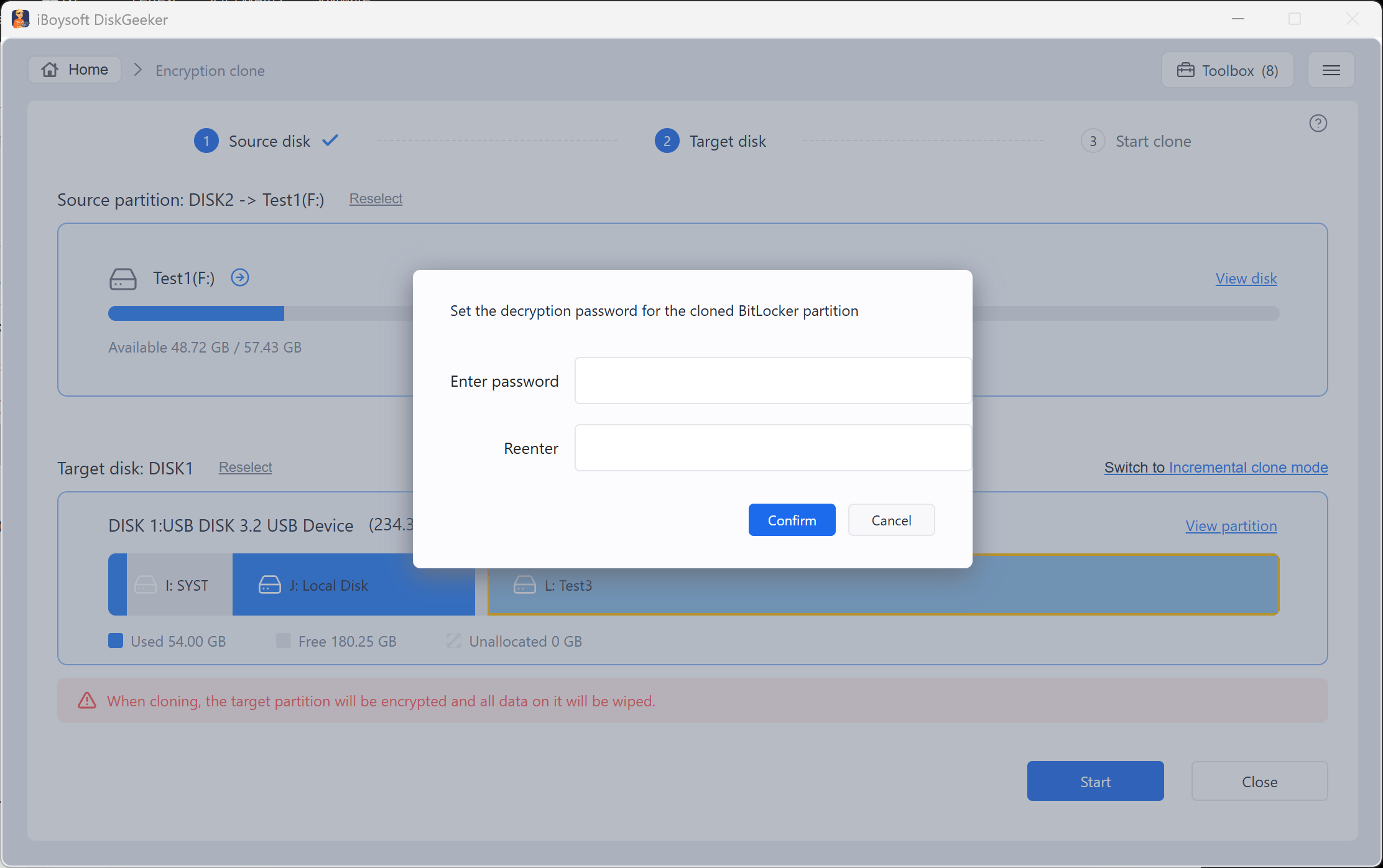 enter a password