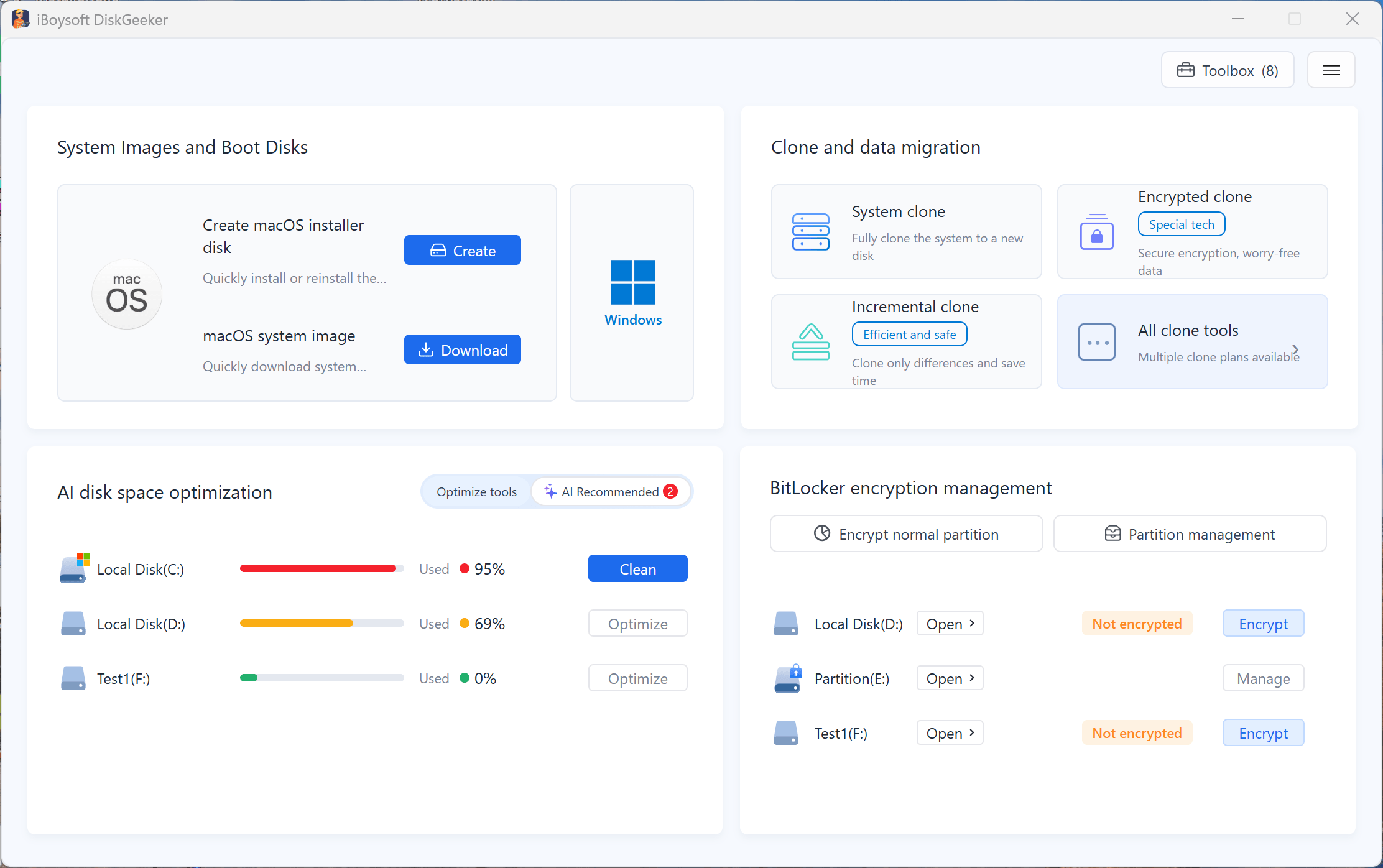 main interface