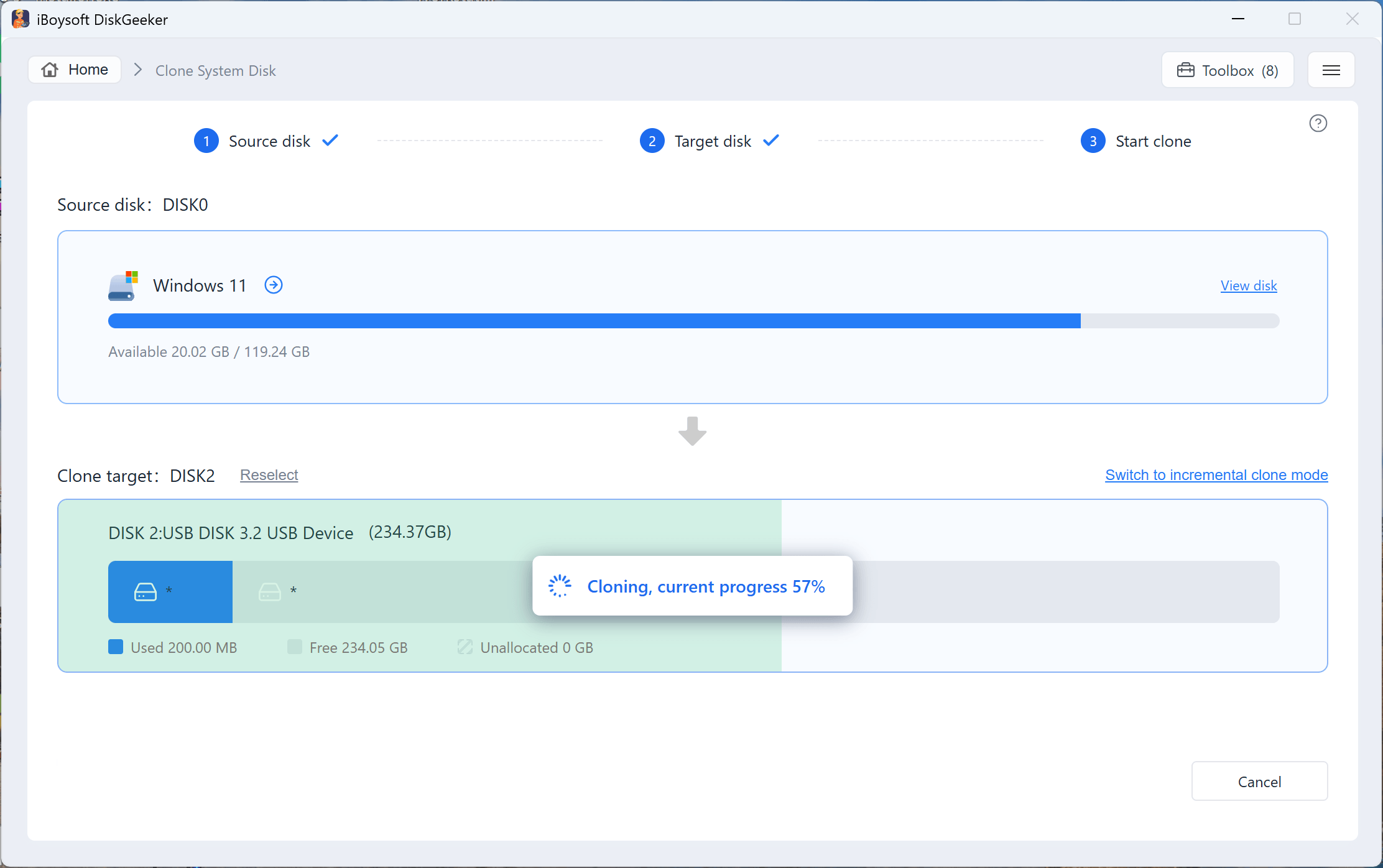 os disk clone process