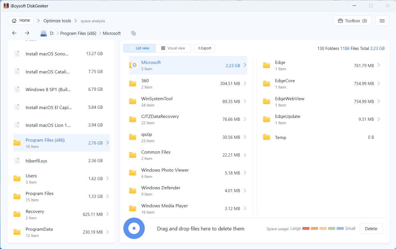 list view mode