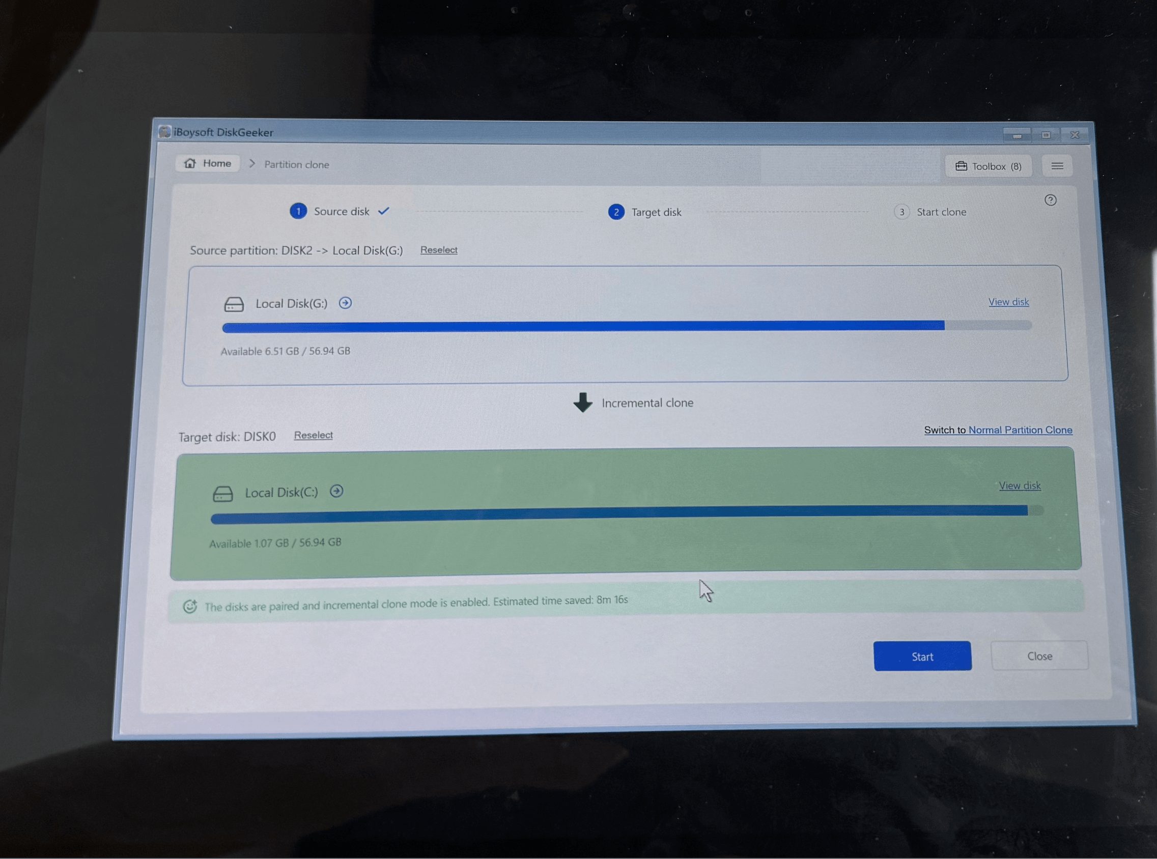 incremental system restoration
