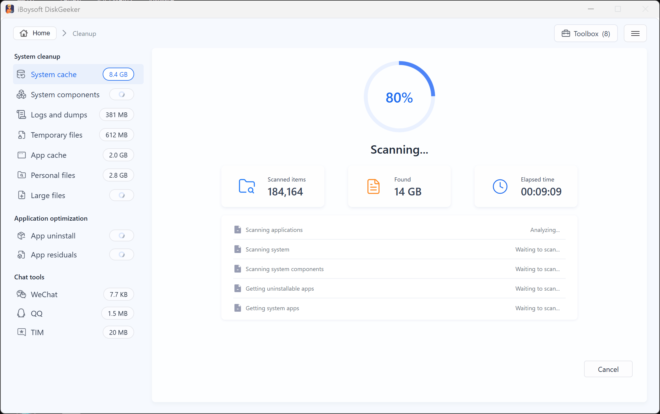 scan system disk