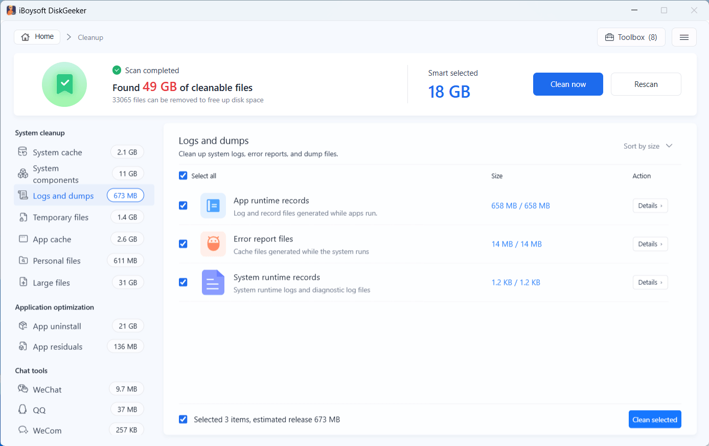 system logs