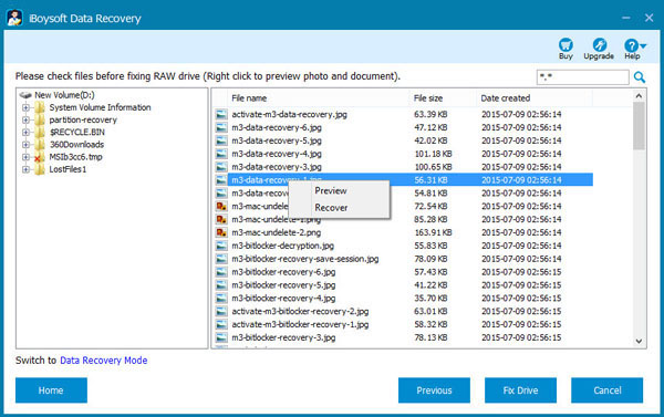 Convert RAW to NTFS/FAT32 TestDisk