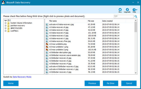 Check the found files with iBoysoft Data Recovery