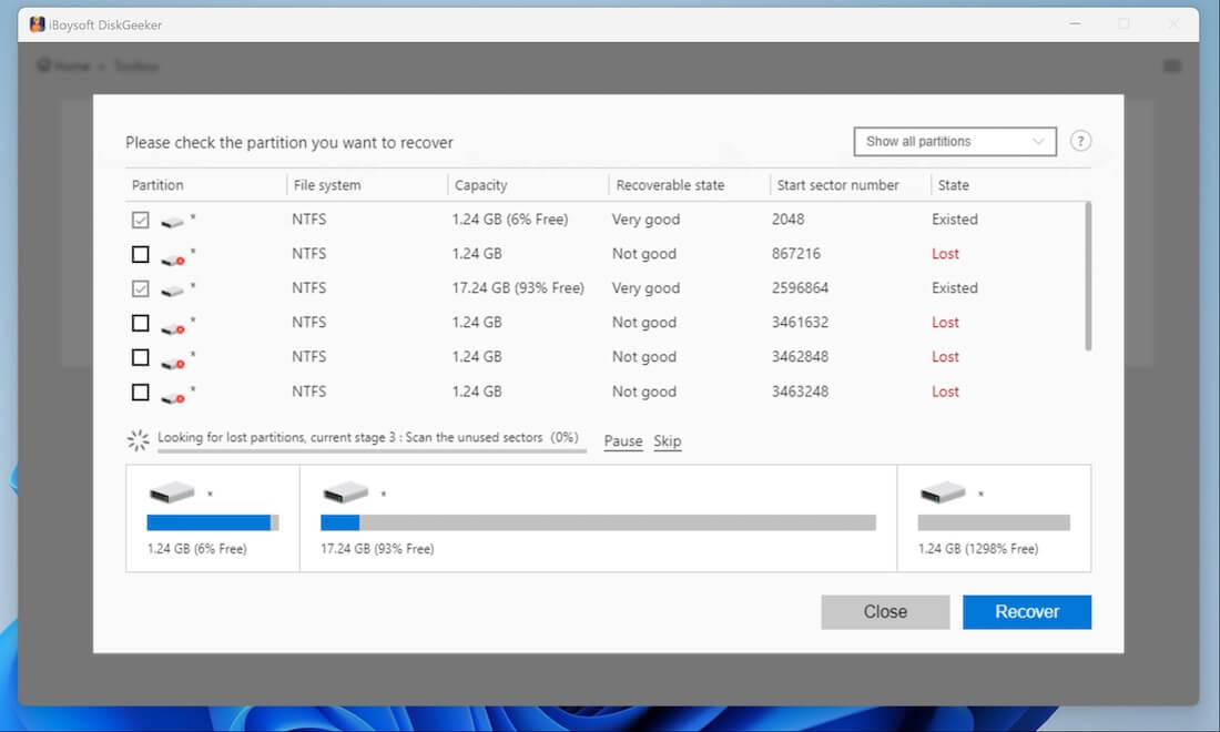 skip scanning