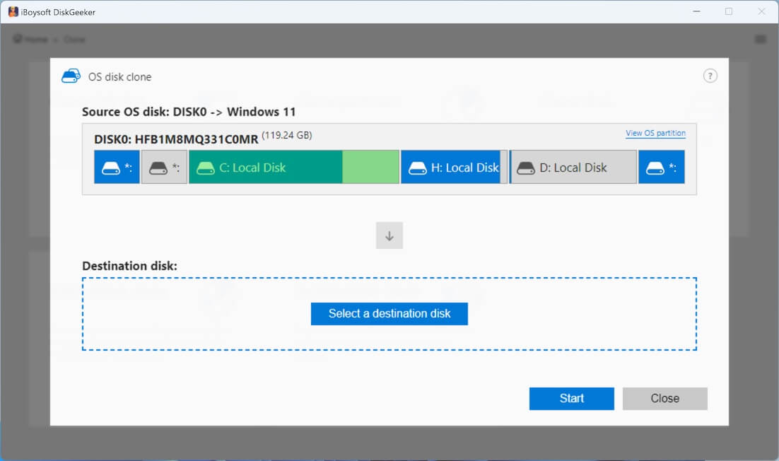 view disk