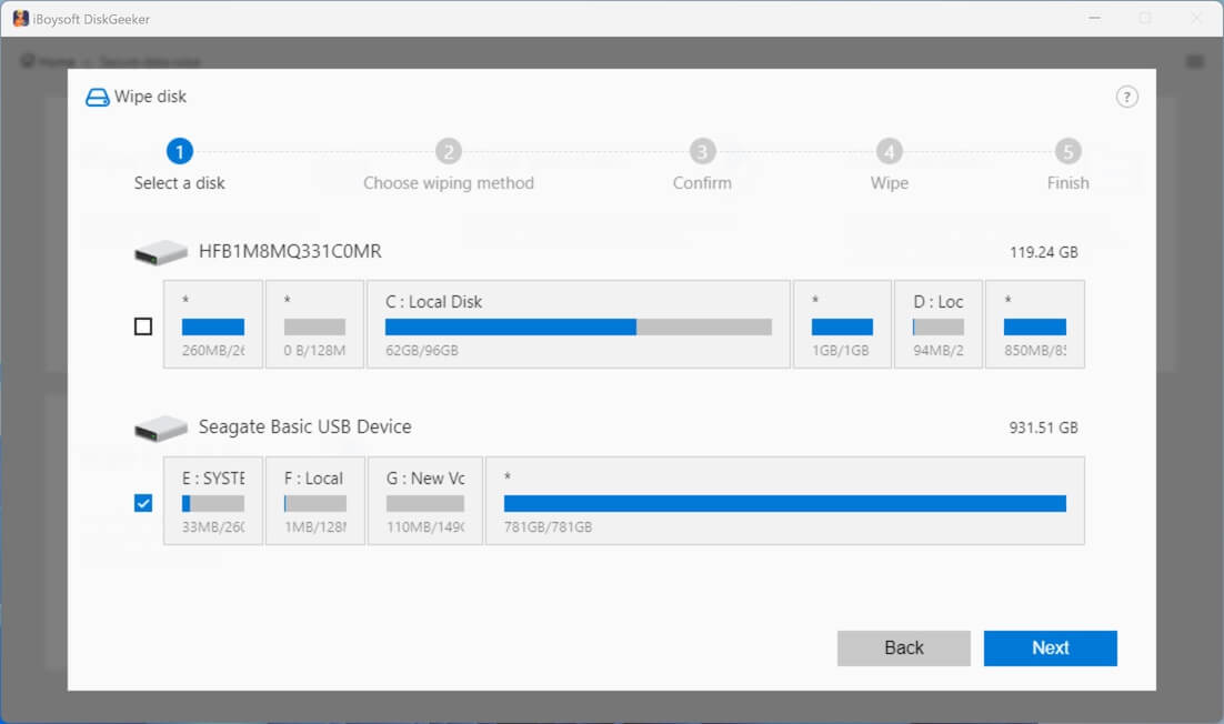 wipe a disk