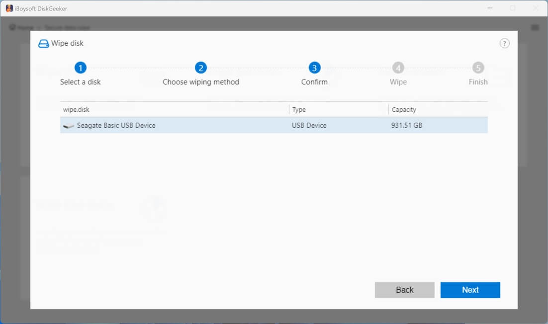 confirm disk